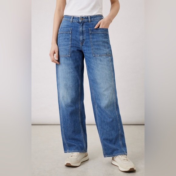 ME+EM Denim - Me+Em Cotton Patch Pocket Utility Jean Baggy Straight Jean Inseam 30'' Sz 31